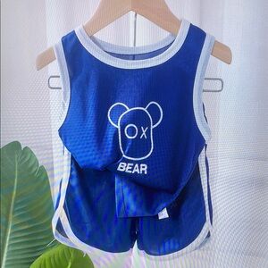 Blue Bear Graphic Tank Top